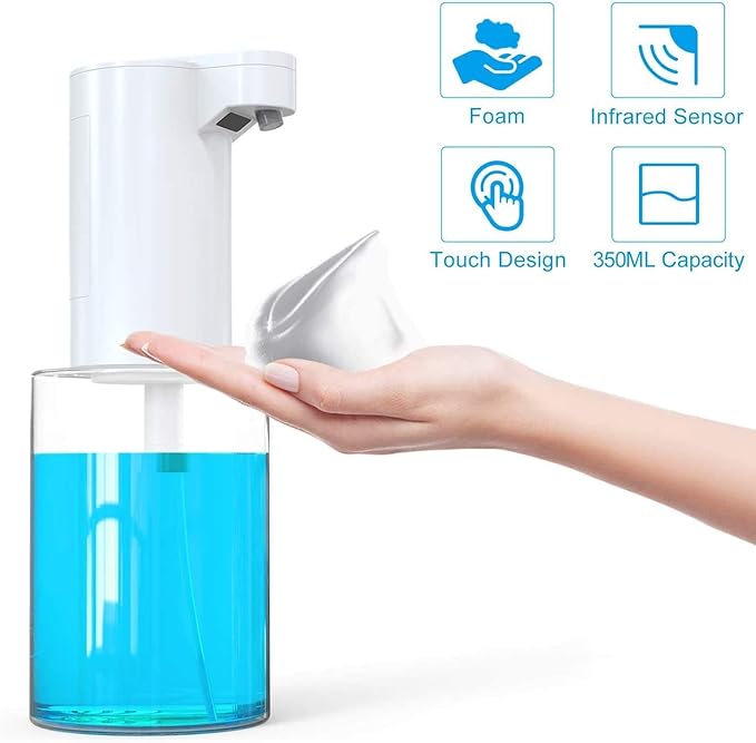 موزع صابون أوتوماتيكي رغوي ذكي لغسل اليدين بدون لمس
