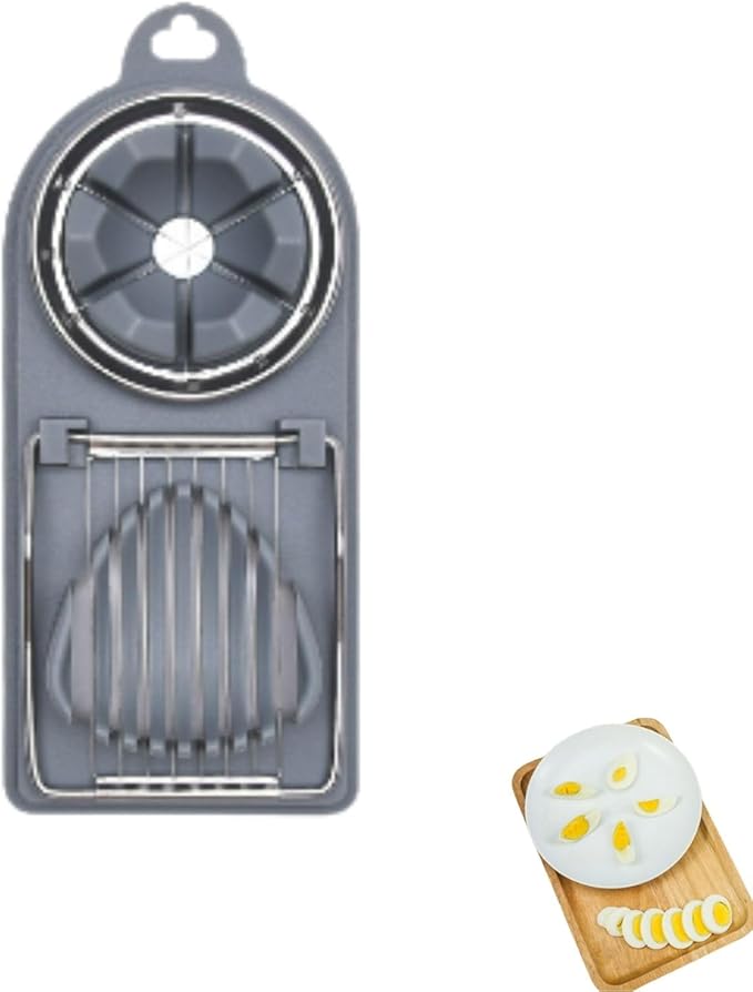 قطاعة بيض مع سلك من cookstyle من الستانلس ستيل، قطاعة بيض 2 في 1 لصنع وجبات الإفطار المغذية