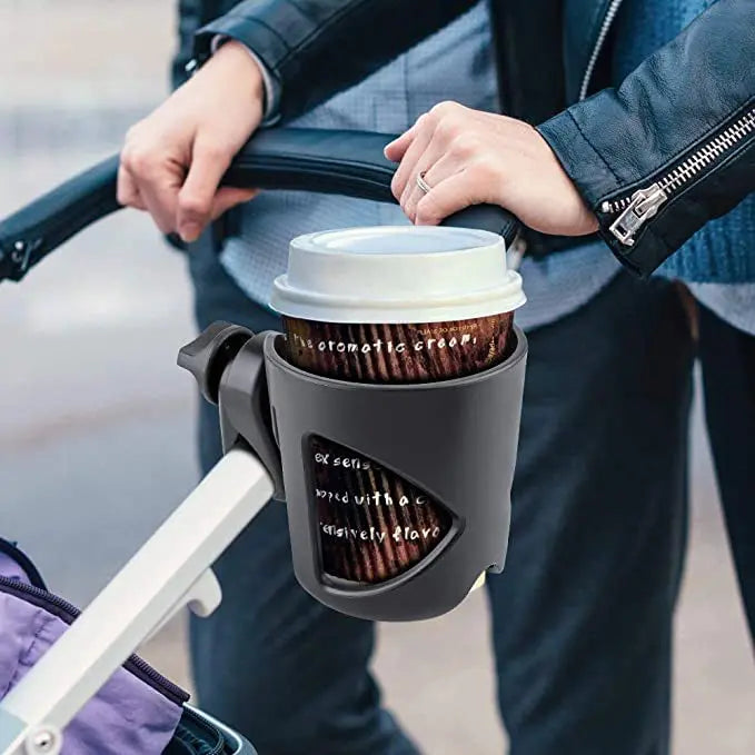 حامل أكواب سريع التركيب بلون أسود