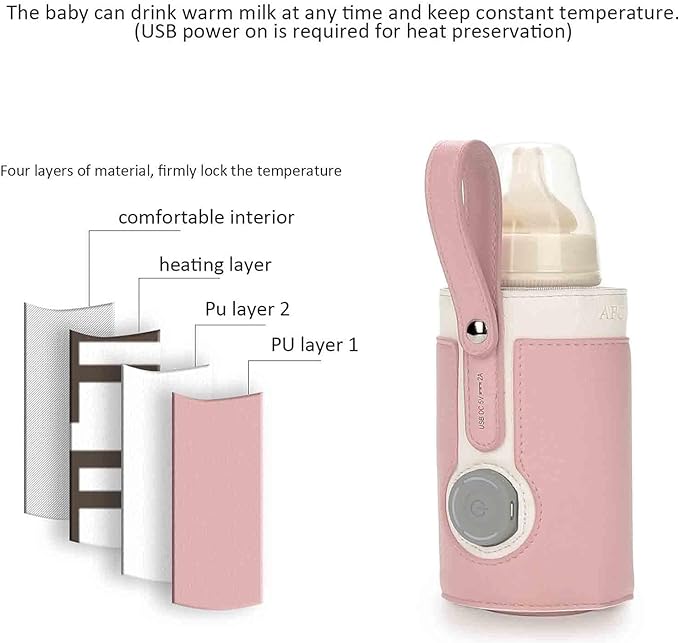 حقيبة محمولة لتدفئة زجاجات الأطفال مزودة بمنفذ USB