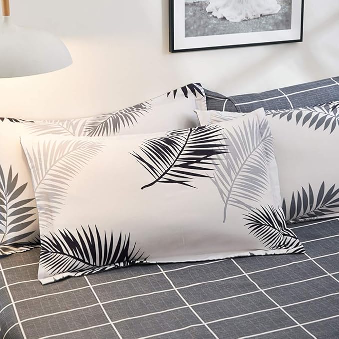 طقم ملاية أستك قطن 4 قطع - ملاية مثبته لسرير مع 1 غطاء مخدة طويلة مع 2 غطاء خدادية