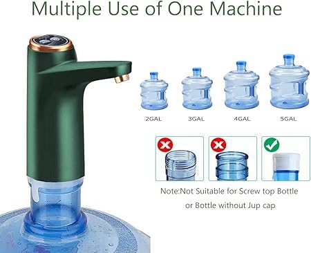 مضخة زجاجة مياه كهربائية محمولة ذكية تعمل بشحن USB