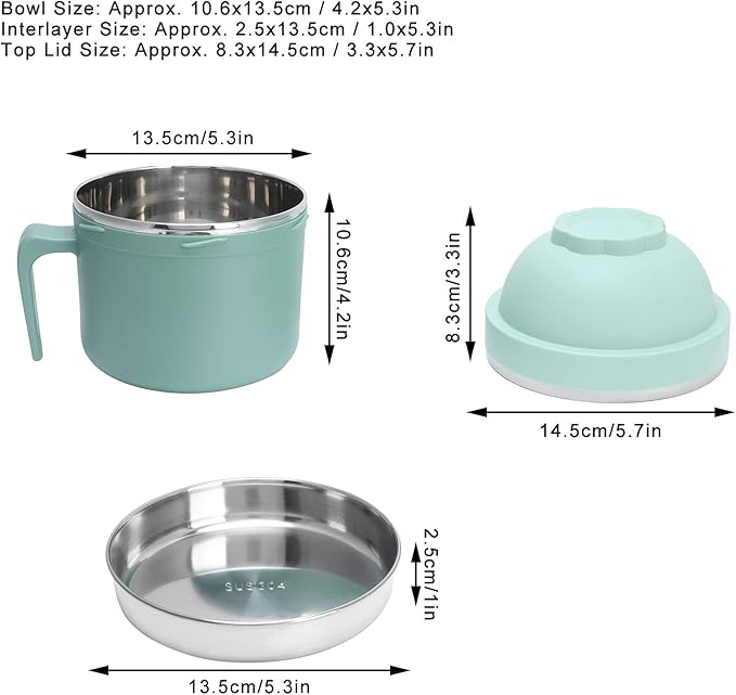 صندوق طعام عازل للحرارة من الفولاذ المقاوم للصدأ ومضاد للبكتيريا