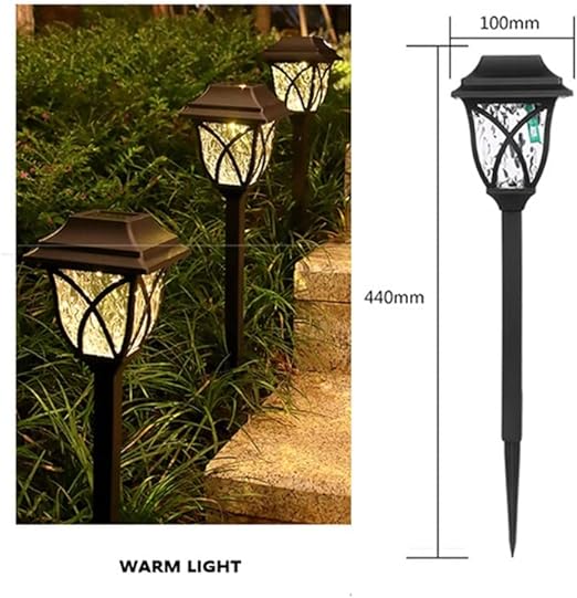 مصابيح خارجية مقاومة للماء تعمل بالطاقة الشمسية للحديقة والساحة والممر