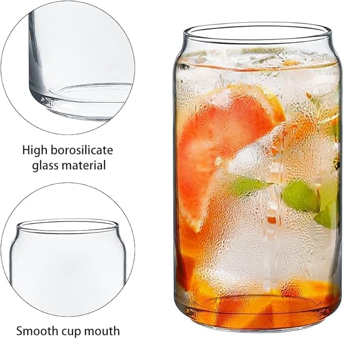 كوب زجاجي بتصميم مميز سعة 400 مل