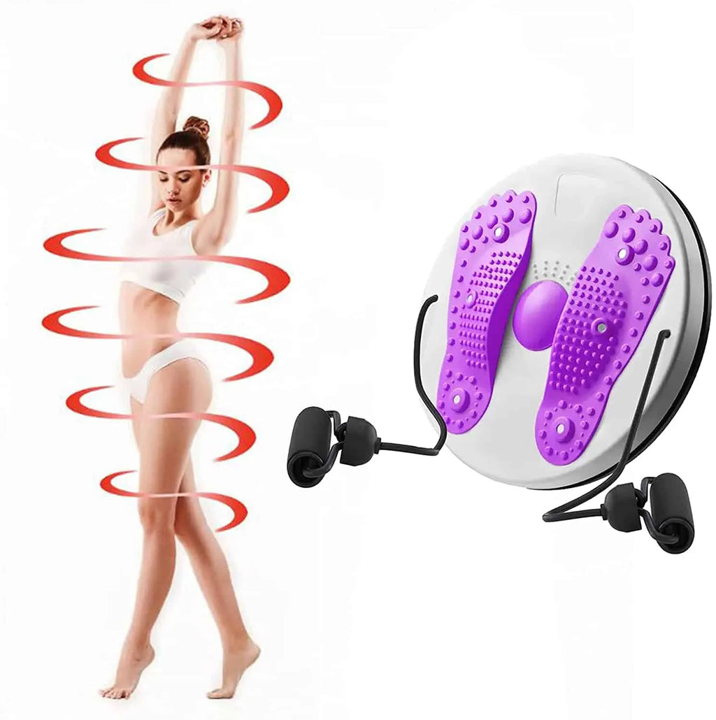 قرص للتدوير الخاص بالمنزل، مع حبل سحب، مناسب لتدريب الجسم، ممارسة البطن