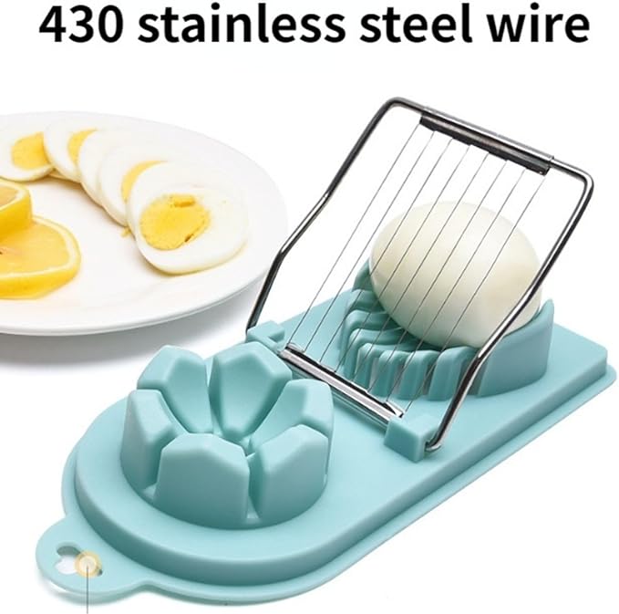 قطاعة بيض مع سلك من cookstyle من الستانلس ستيل، قطاعة بيض 2 في 1 لصنع وجبات الإفطار المغذية