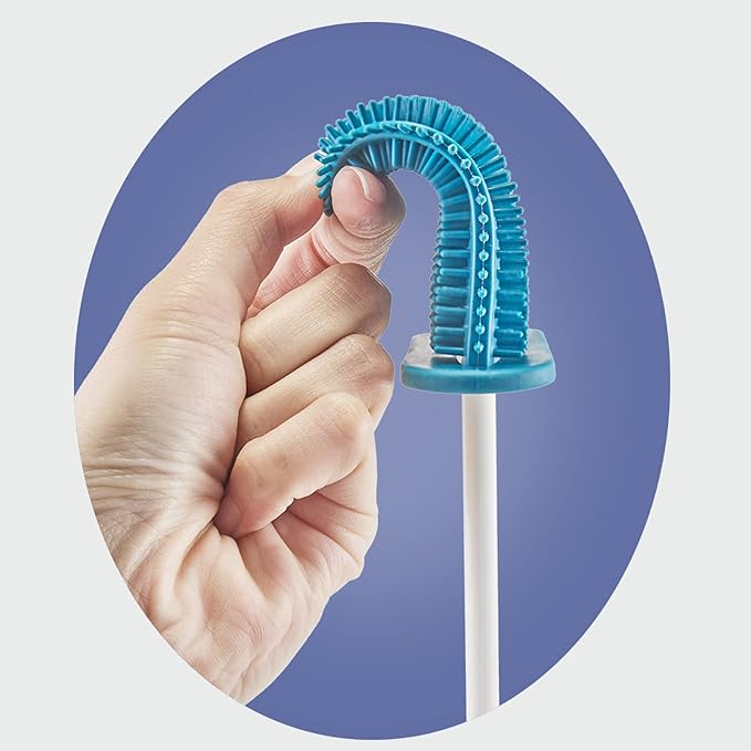 مجموعة فرشاة المرحاض، فرشاة سيليكون مسطحة الرأس مع فتحة تهوية سفلية وفرشاة دائرية مثبتة على الحائط وفرشاة شقوق