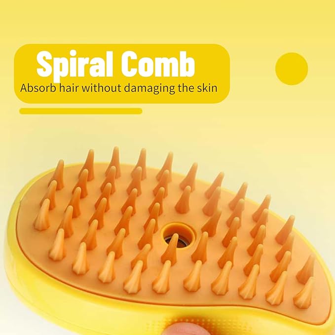 فرشاة بخار للقطط 3 في 1، فرشاة بخار للقطط والتدليك، فرشاة تنظيف شعر الحيوانات الأليفة للقطط والكلاب، تزيل الشعر الطائر والشعر المتشابك - لون أخضر