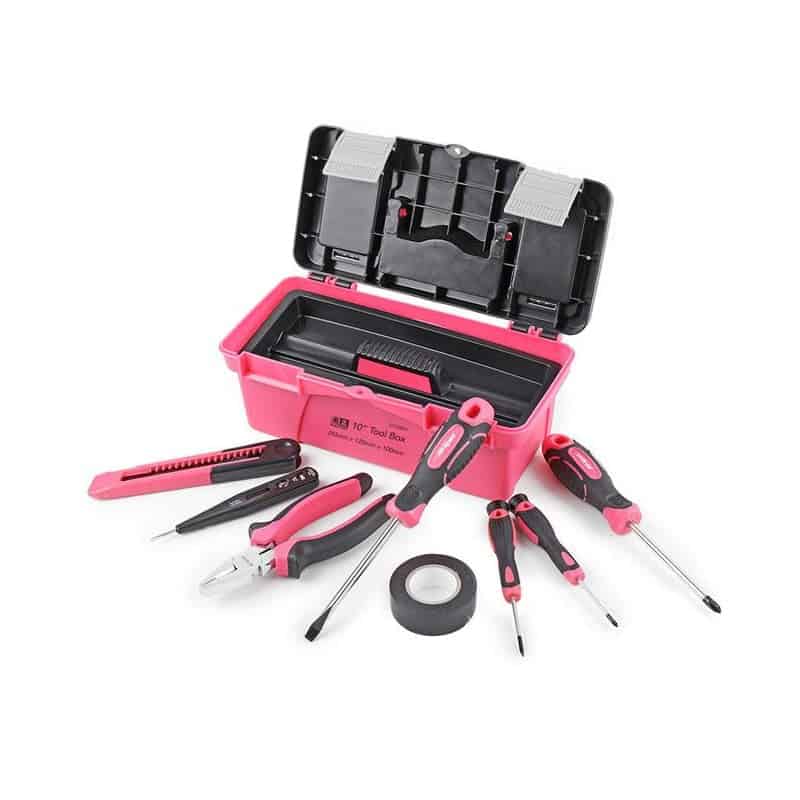 طقم أدوات صيانة مكون من 8 قطع, مجموعة أدوات وردية مكونة من 8 قطع