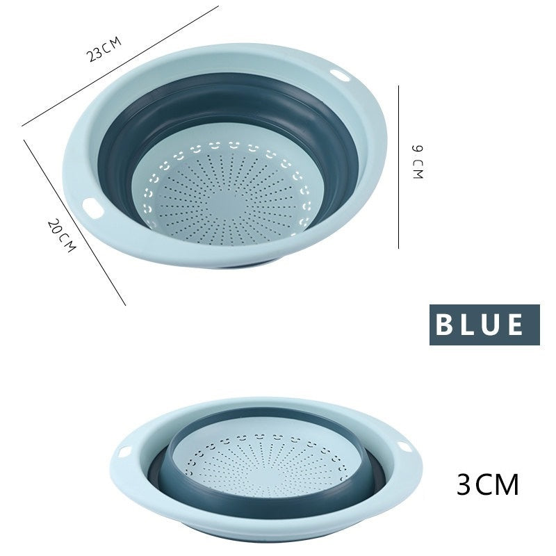مصفاة سيليكون قابلة للطي - متعددة الالوان - للفاكهة و الخضروات