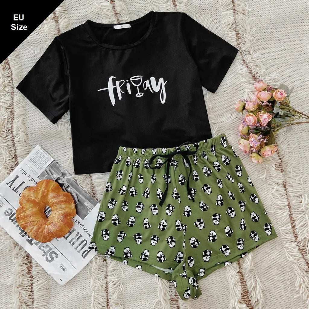 بيجاما قصيرة وشورت من مجموعة "Friday" اللطيفة