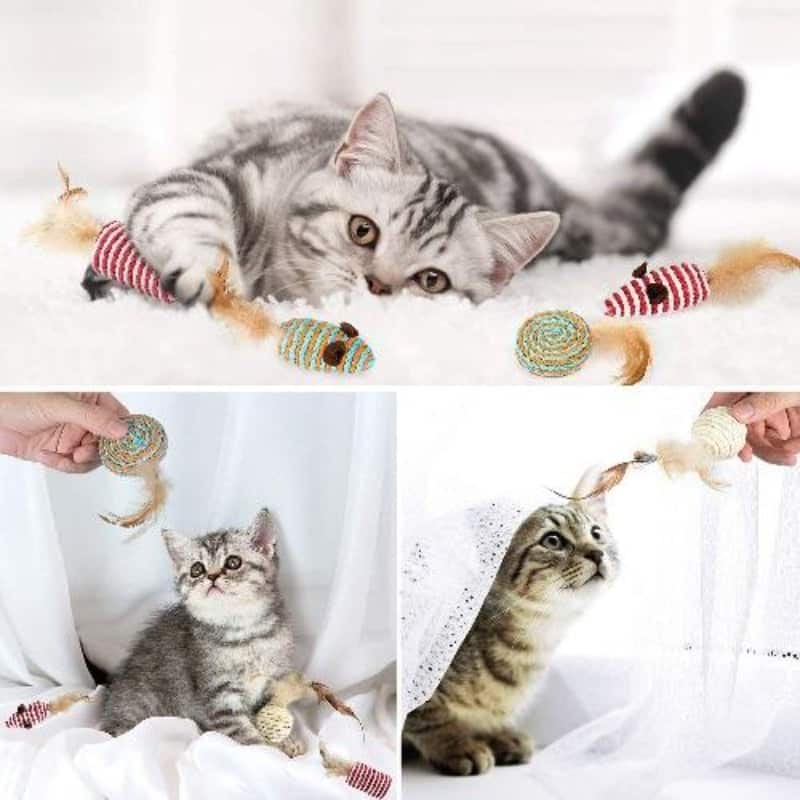 لعبة تحفيز للقطط، المكونة من 7 قطع