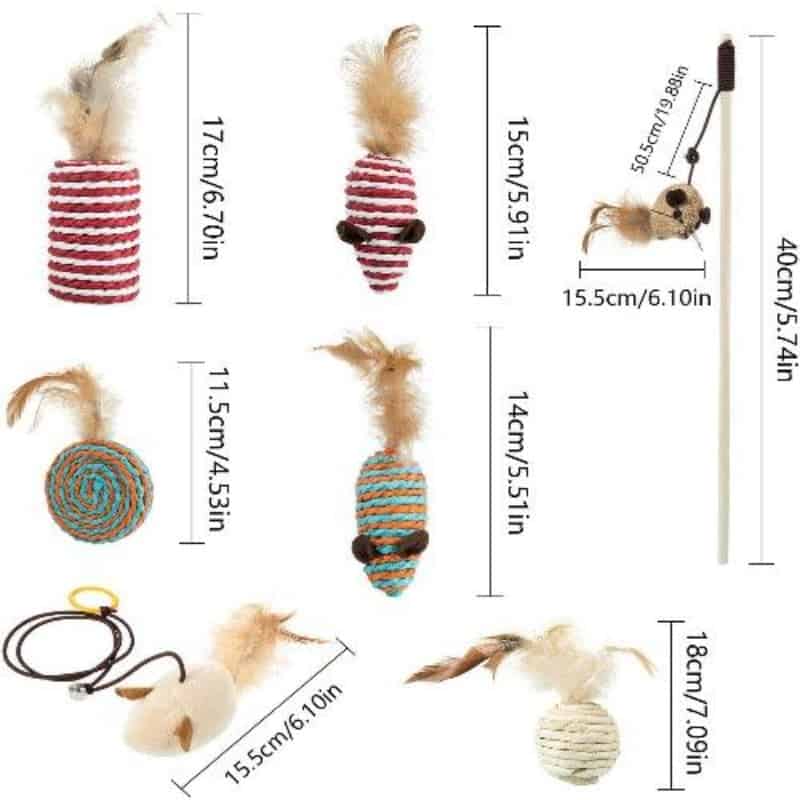 لعبة تحفيز للقطط، المكونة من 7 قطع