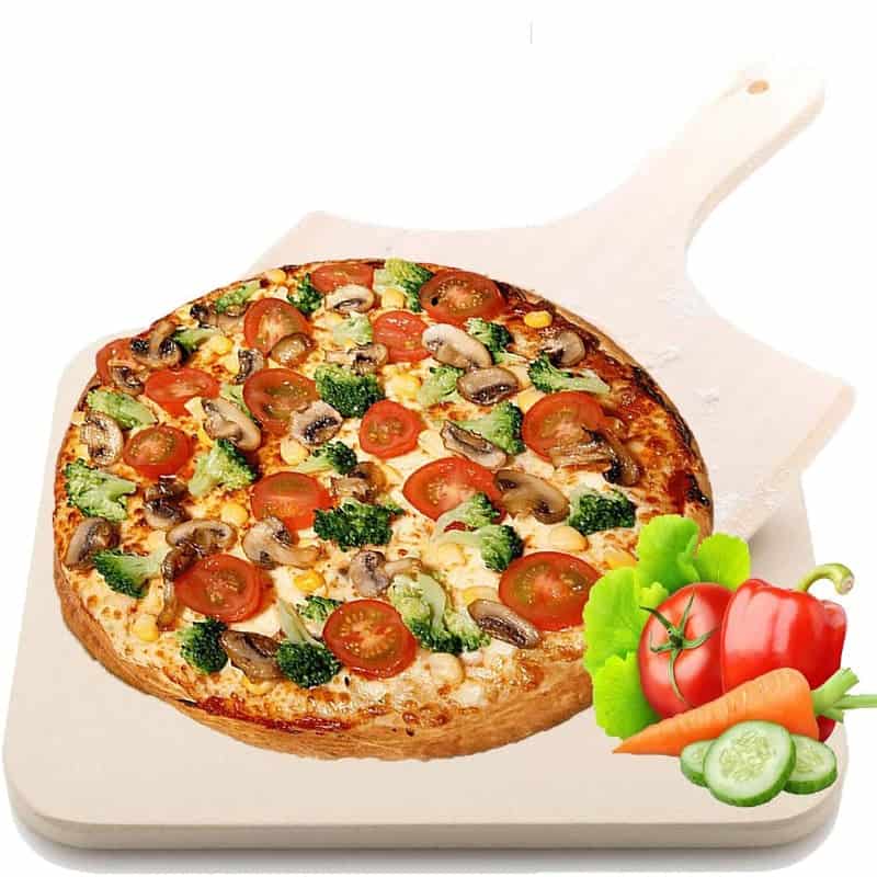 حامل بيتزا مع لوح خشبي