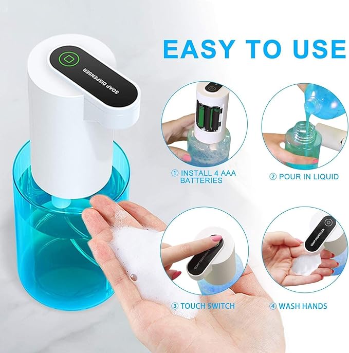 موزع صابون أوتوماتيكي رغوي ذكي لغسل اليدين بدون لمس