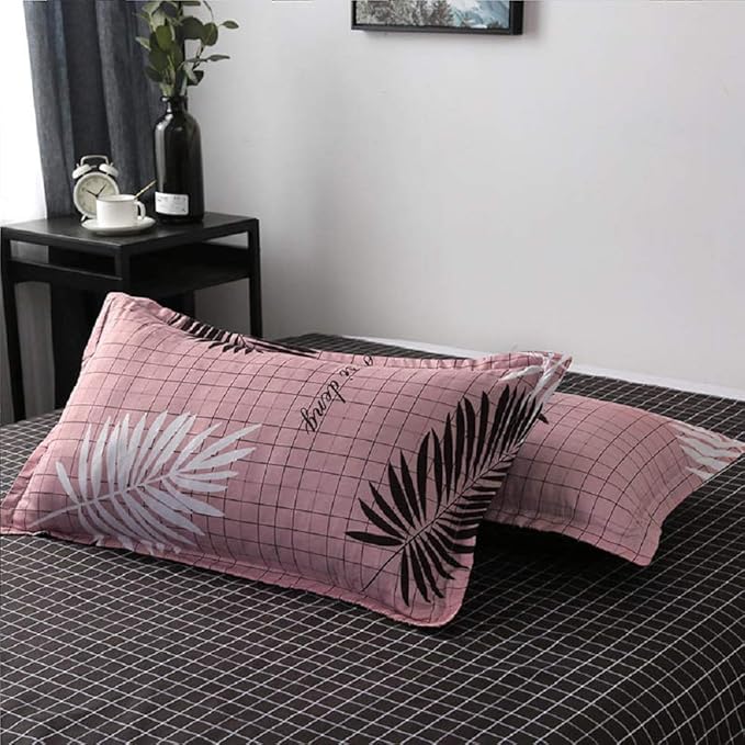 طقم ملاية أستك قطن 4 قطع - ملاية مثبته لسرير مع 1 غطاء مخدة طويلة مع 2 غطاء خدادية