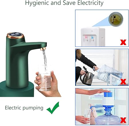 مضخة زجاجة مياه كهربائية محمولة ذكية تعمل بشحن USB