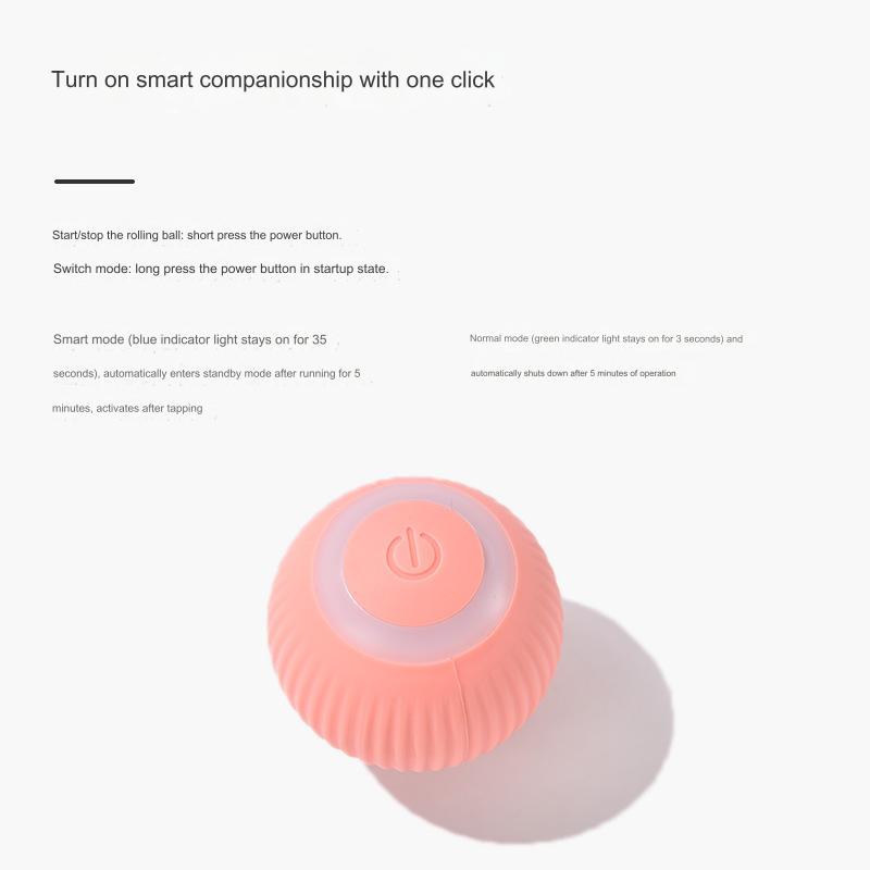 لعبة كرة تفاعلية للقطط، أحجية كرة متحركة تلقائية ذكية في الأماكن المغلقة لتبديد الملل، شحن USB مع ضوء، هدية ممتعة للقطط