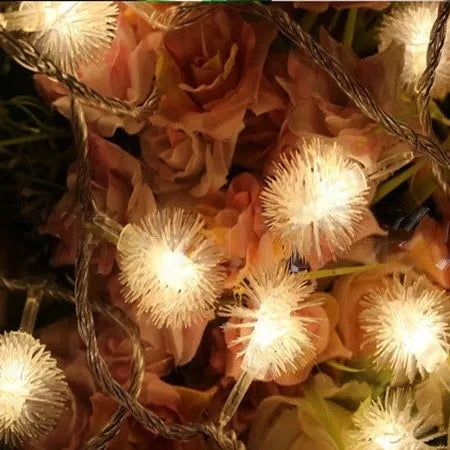 سلسلة أضواء على شكل كرة الثلج 40 لمبة ليد، 6 متر، USB