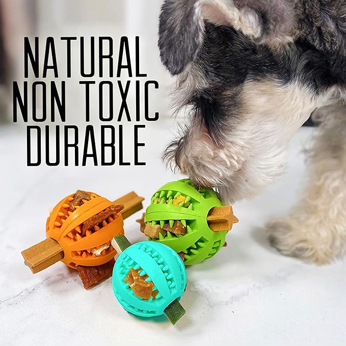 كرات لعبة للكلاب، لعبة تسنين متينة للكلاب، لعبة مضغ تفاعلية لزيادة الذكاء، لعبة ألغاز لتوزيع الطعام غير سامة للكلاب والقطط الصغيرة والمتوسطة