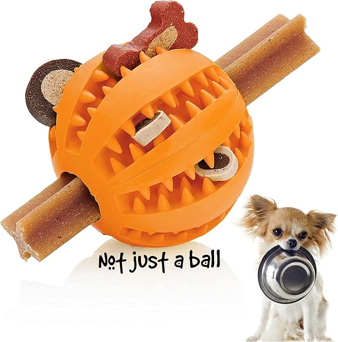 كرات لعبة للكلاب، لعبة تسنين متينة للكلاب، لعبة مضغ تفاعلية لزيادة الذكاء، لعبة ألغاز لتوزيع الطعام غير سامة للكلاب والقطط الصغيرة والمتوسطة