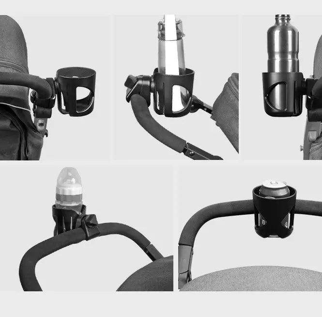 حامل أكواب سريع التركيب بلون أسود