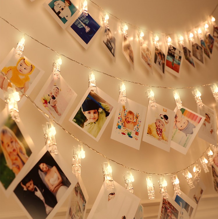 سلسلة مصابيح LED بمشبك للصور