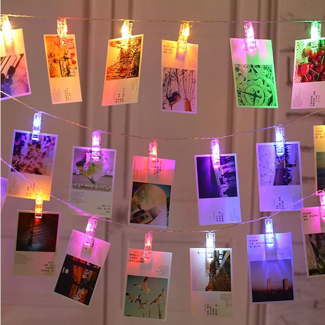 سلسلة مصابيح LED بمشبك للصور