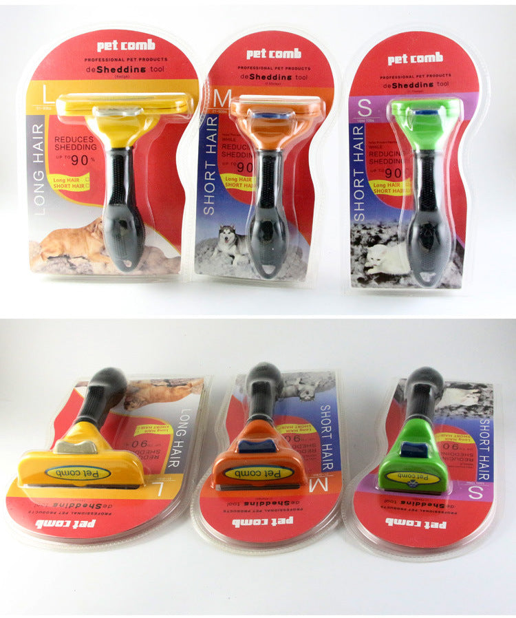 فرشاة إزالة الفراء للحيوانات الأليفة، مشط الشعر للكلاب والقطط، فرشاة العناية بالحيوانات