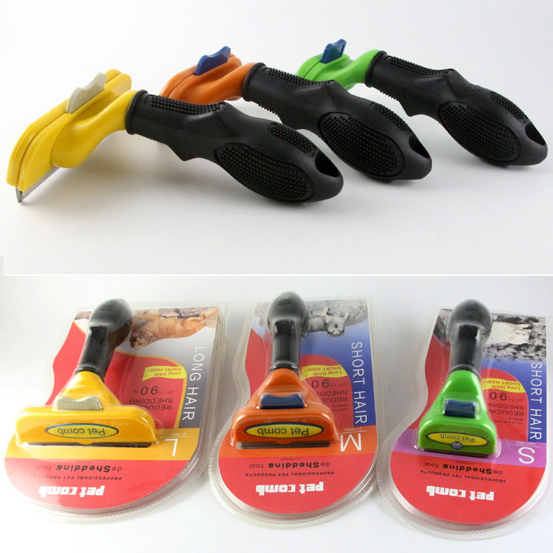 فرشاة إزالة الفراء للحيوانات الأليفة، مشط الشعر للكلاب والقطط، فرشاة العناية بالحيوانات