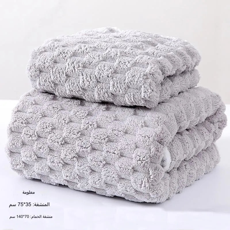 فوط يد من الألياف الدقيقة / فوطة وجه/ 2 فوطة صغيرة الحجم طقم /فوطة للرجال و النساء و الأطفال/ فوطة فائقة النعومة و الإمتصاص و سريعة الجفاف للصالة الرياضية و السفر 300 جرام لكل متر مربع