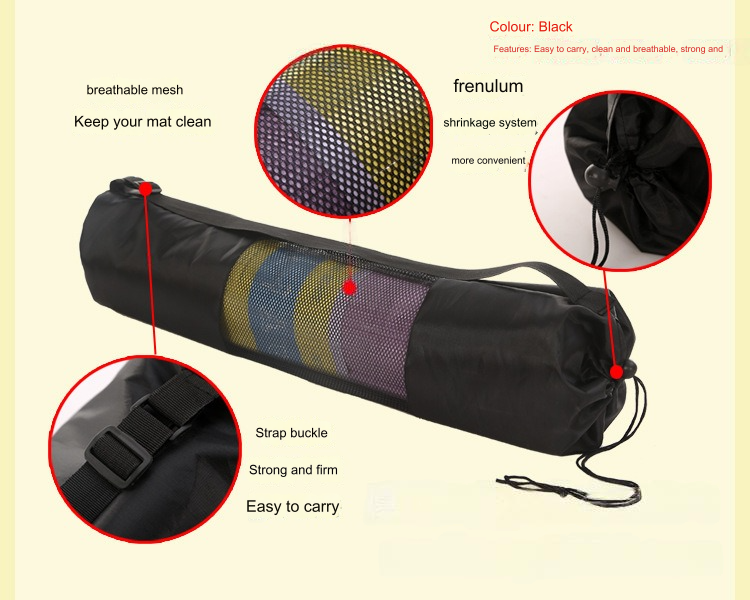 سجادة تمارين اليوجا للنساء والرجال المبتدئين بخطوط محاذاة مضادة للإنزلاق مع شنطة حمل، سجادة تمارين لياقة بدنية مقاس 183 سم × 80 سم × 0.6 سم (لون: أزرق) 