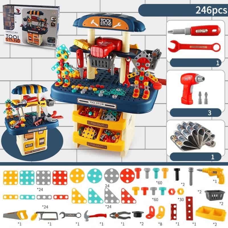 طقم أدوات مزدوجة الجوانب ومتعددة الأستخدام للأطفال