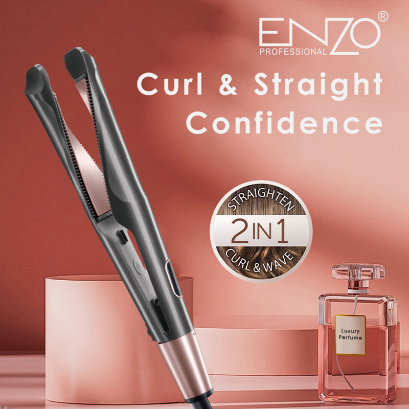 مكواة فرد تجعيد الشعر 2 في 1 من ENZO