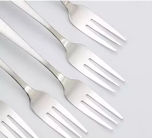 طقم شوك وملعقة كيك من الفولاذ المقاوم للصدأ مع صندوق هدايا