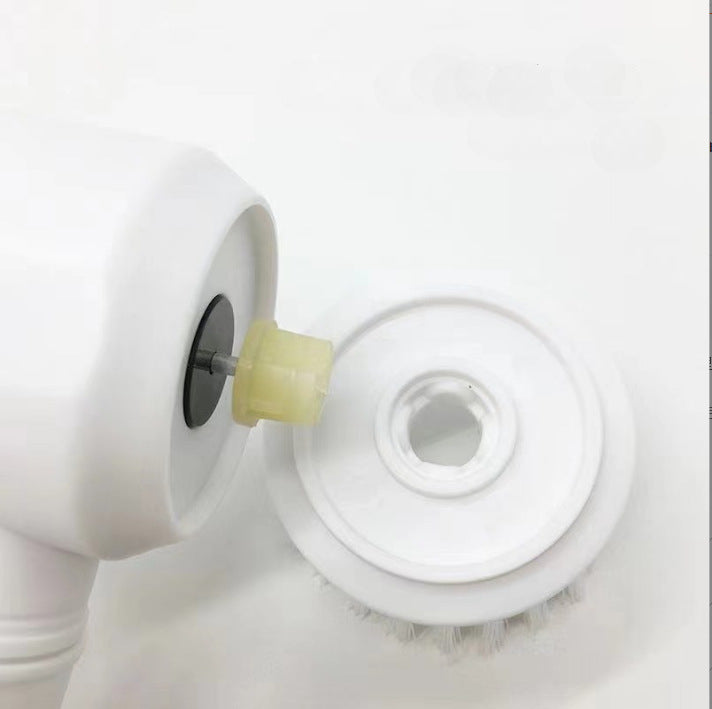 فرشاة تنظيف دوارة كهربائية قابلة لإعادة الشحن بمنفذ USB مع 3 رؤوس فرشاة للمطبخ والحمام.