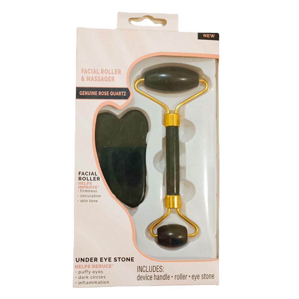 مجموعة بكرة Jade Roller في عبوات حصرية، أدوات العناية بالبشرة المضادة للشيخوخة، معالجة التجاعيد، أسطوانة تدليك للوجه والعينين والرقبة والجسم، 100٪ حجر اليشم الطبيعي