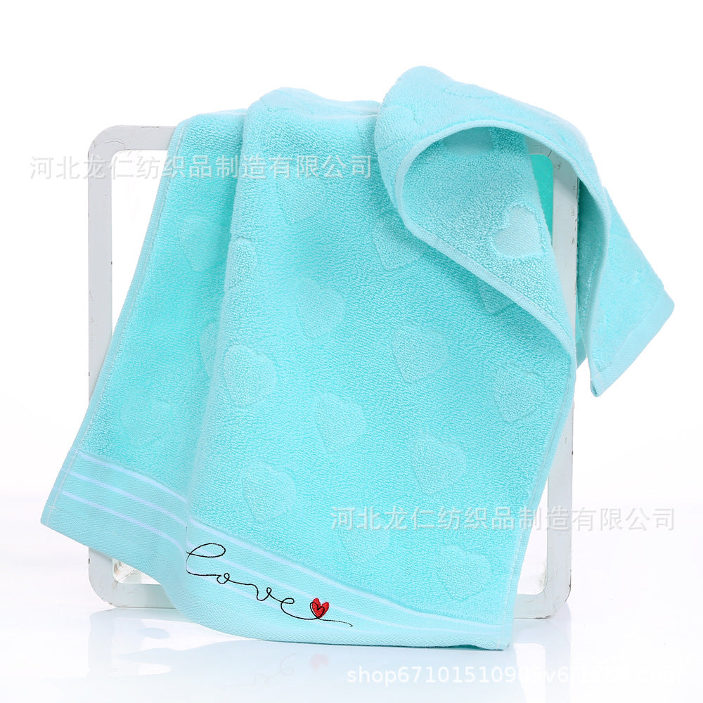 فوط قطن، ألوان مختلفة، شكل قلب، مقاس 74 سم × 34 سم