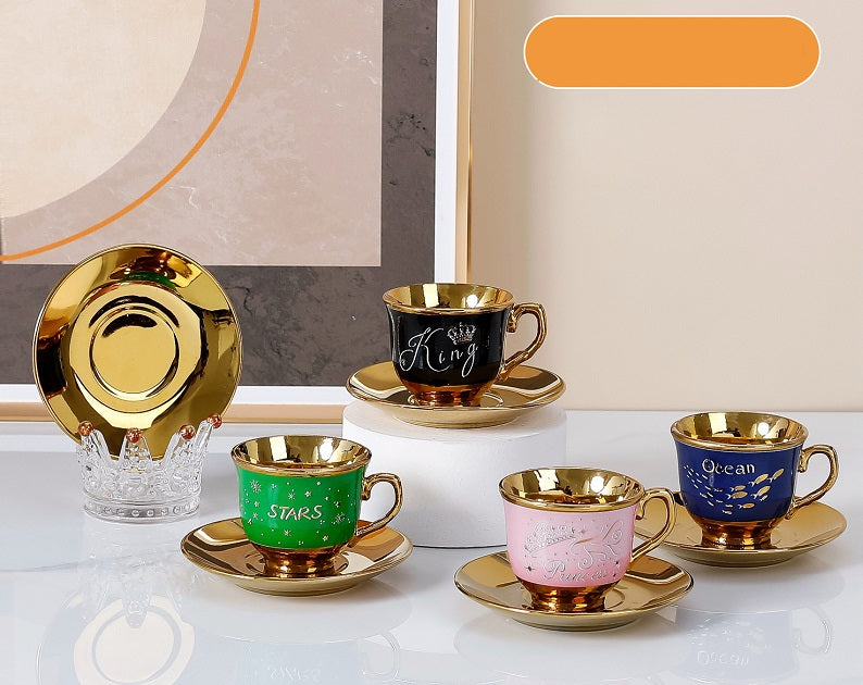 طقم فناجين قهوة تركي فاخر من السيراميك عالى الجودة ،12 قطعة