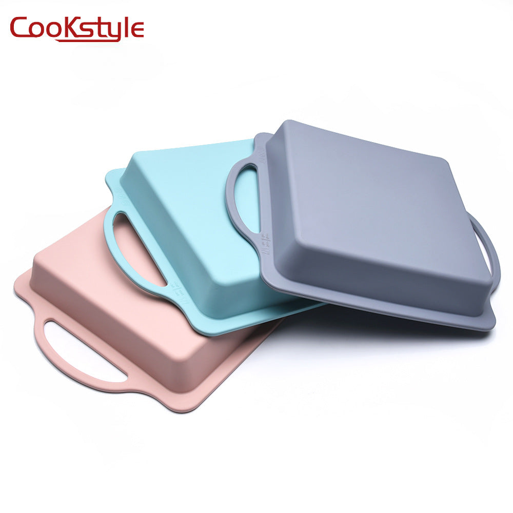 قالب سيليكون مربع من Cookstyle من السيليكون عالى الجودة آمن صحيا 100%   صوانى للعجين والخبز والشوكولاته