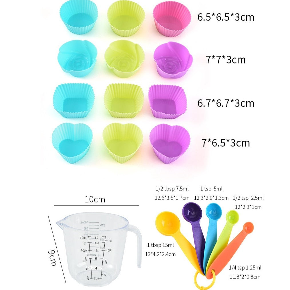 طقم لوازم تزيين الكيك مكون من 63 قطعة