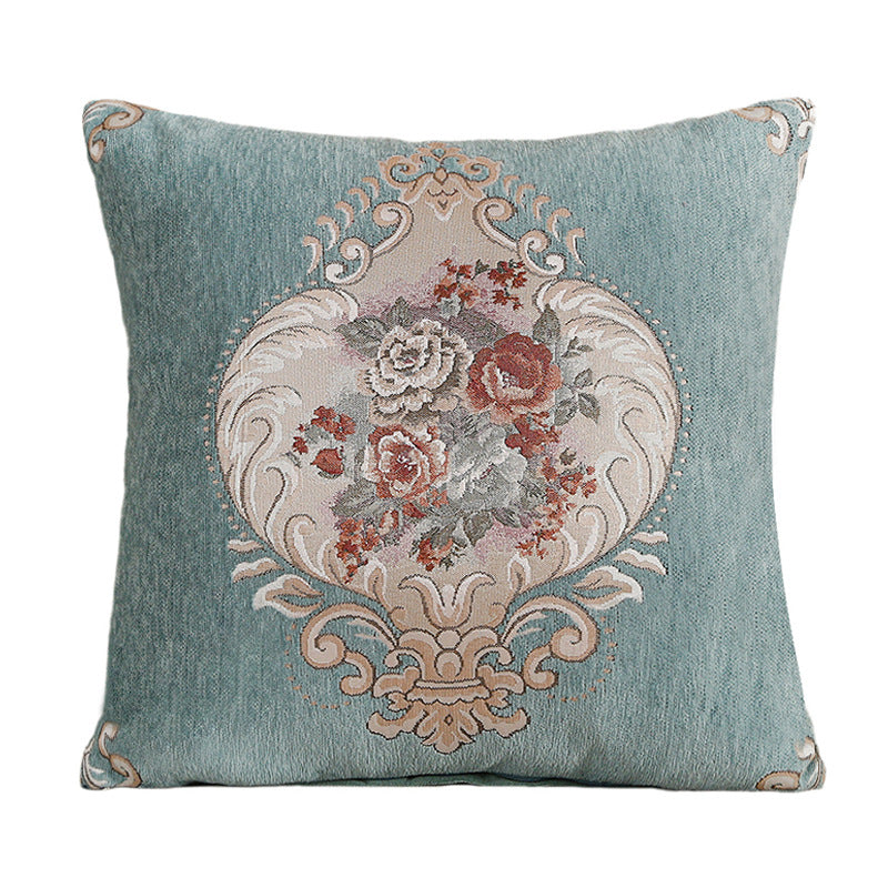 كوشن مزخرفة مع الحشو  , كوشن مربعة من القطن والكتان، 45 * 45 سم