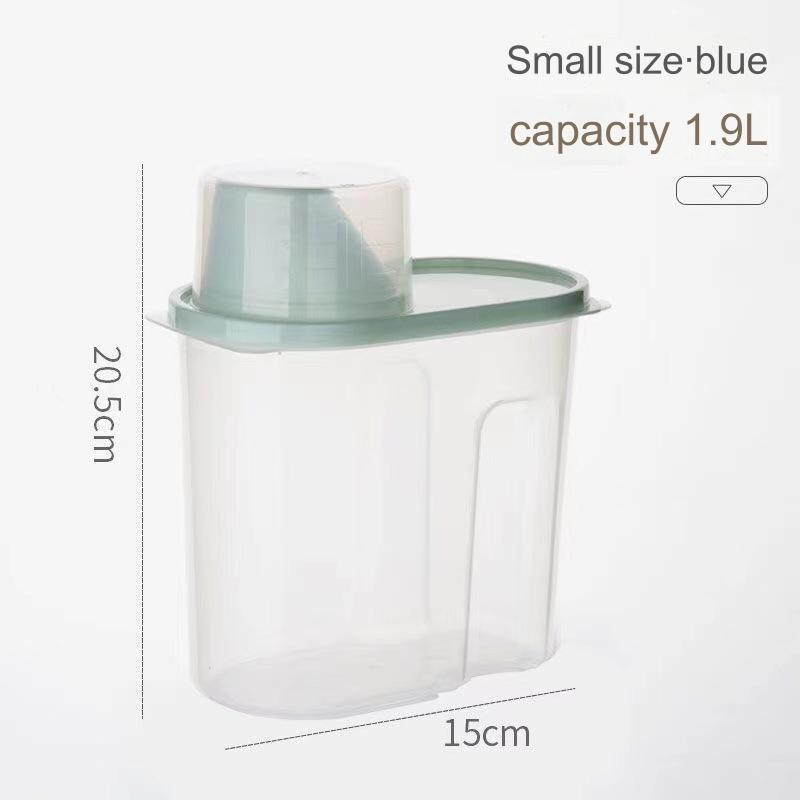 حاويات تخزين طعام محكمة الغلق بسعة 2.5 لتر/1.9 لتر، صندوق تخزين بقوليات بلاستيكي خالي من BPA مع موزع وكوب قياس وفوهة للصب