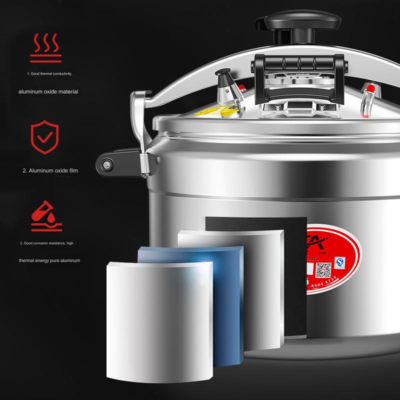 حلة ضغط ، تصميم آمن ومتين، فضي، بأحجام مختلفة