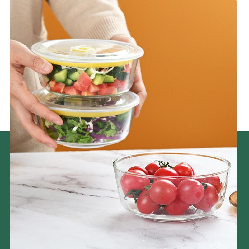 حاويات زجاجية لتحضير الوجبات، 2 عبوة بغطاء محكم الإغلاق، حاويات تخزين طعام زجاجية، مع شنطة حاملة للعبوات 