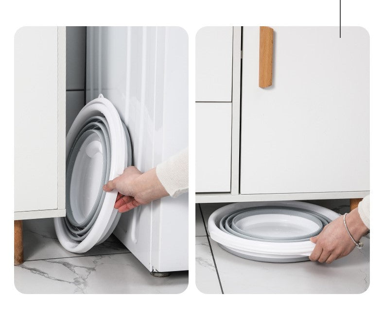 دلو بلاستيك محمول قابل للطي بسعة 10 لتر