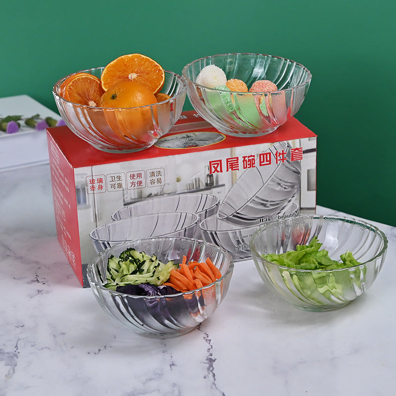 طقم أوعية زجاجية من 4 قطع