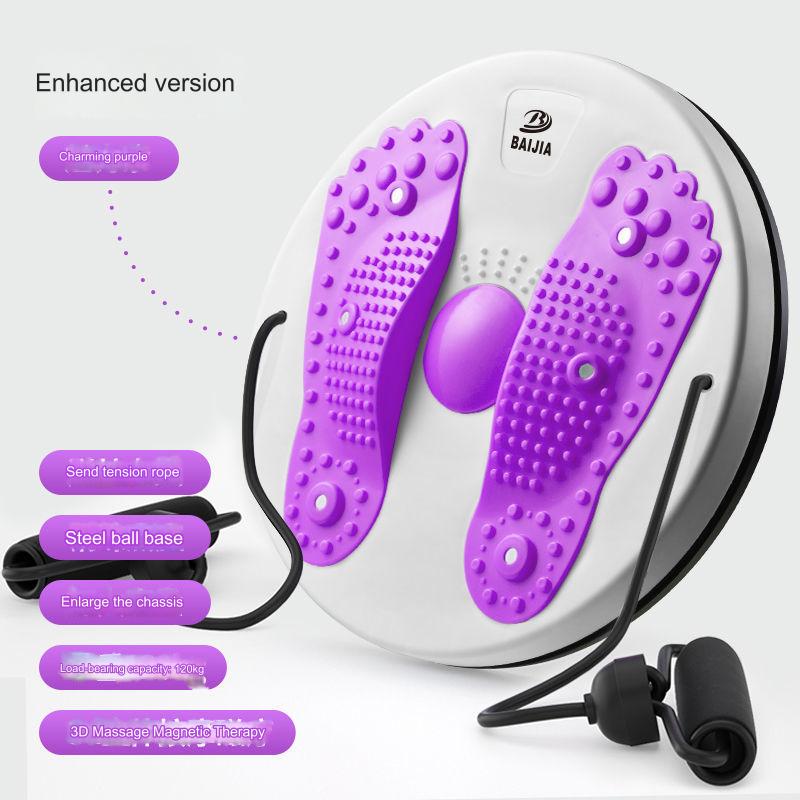 قرص للتدوير الخاص بالمنزل، مع حبل سحب، مناسب لتدريب الجسم، ممارسة البطن