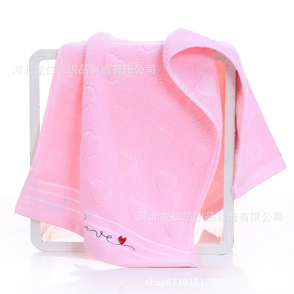 فوط قطن، ألوان مختلفة، شكل قلب، مقاس 74 سم × 34 سم